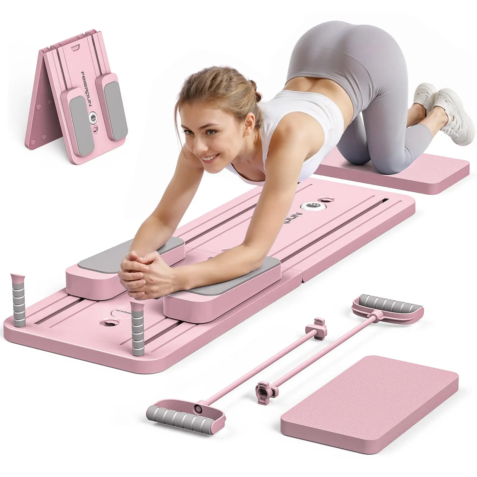 Pilate Yoga Workout - Tabla de Pilates Plegable Multifuncional, Entrenador